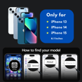 thumbnail image 2 of Entronix Heavy Duty Case For iPhone 13,14,15, Translucent Matte Back, Magnetic Sturdy Case, Black, 2 of 5