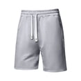 thumbnail image 2 of Men's Casual Classic Shorts Athletic Solid Color Sweat Shorts with Drawstring Gray 2XL, 2 of 6
