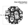 thumbnail image 2 of KLL Drink Coasters Set Octagon of 4,PU Leather Absorbent Coasters Set Decorative Coffee Cup Coasters Housewarming Gift for Home Decor-Black White Spooky Ghosts, 2 of 5