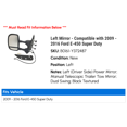thumbnail image 2 of Left Mirror - Compatible with 2009 - 2016 Ford E-450 Super Duty - Replacement, 2 of 3