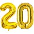 thumbnail image 6 of 40 inch Large Gold Number Balloons 10 20 30 40 50 60 70 80 90 years adult Birthday Anniversary Decoration Supplies Gold Balloon (Number-70,40INCH), 6 of 7