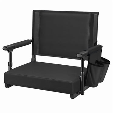 SPECSTAR Stadium Seats with Back Support and Cushion Black 1 Pack