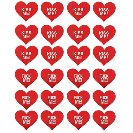 12 Pairs Words Nipple Cover Satin Noctilucent Heart Pasties Disposable Self Adhesive Bra Pad Breast