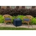 thumbnail image 3 of Casual Cushion Wicker Outdoor Chair Cushion, Sunbrella Fade & Water Resistant for Wicker Dining Chairs & Sunroom Seats, 18"W x 18"D, 2.5" thick, Reversible, Canvas Navy, 3 of 5