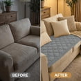 thumbnail image 3 of Couch Cover for Dogs Washable, Non Slip Fuzzy Pet Couch Covers，Sofa Pet Friendly, Thick Soft Sofa Slipcovers Cushion Protector,Gray 27.6" x 27.6", 3 of 10