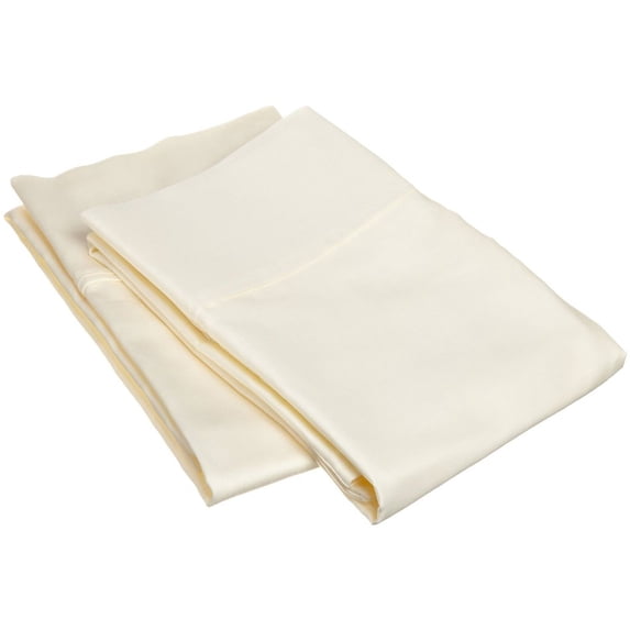 200-Thread-Count Pillowcases Set, Cotton Blend, 12 Colors Ivory / King