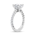 thumbnail image 2 of Blue Jewel 1.81 Ct Princess Cut Lab Created Diamond Anniversary Ring - Bezel Set Wedding Jewelry in 14K White Gold Plated - Stunning Engagement Ring - Daily Wear Proposal Gift, 2 of 3