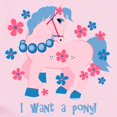 thumbnail image 2 of CafePress - I Want A Pony Infant Bodysuit - Baby Light Bodysuit, Size Newborn - 24 Months, 2 of 4