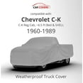 thumbnail image 2 of Weatherproof Truck Cover Compatible with 1960-1989 Chevrolet C-K Regular Cab6.5Ft Bed & Camper Shell - 5L Outdoor - Protect Rain, Snow, Hail, Sun - Cable Lock, Bag & Wind Straps, 2 of 9