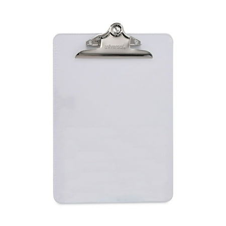 Universal UNV40308 Plastic Clipboard with 1.25 in. Clip Capacity for 8.5 x 11 Sheets - Clear