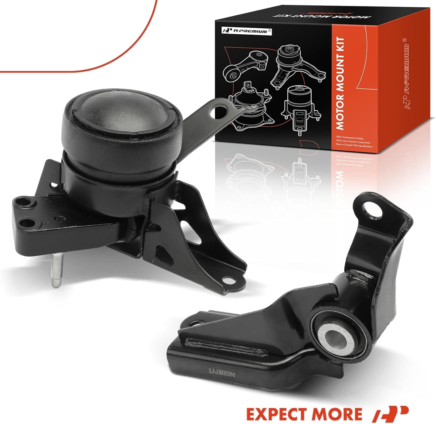 A-Premium Engine Motor Mount Kit Compatible with Toyota Yaris 2006-2017 1.5L, Automatic Transmission, 2-PC Set
