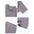 thumbnail image 3 of Uncia Active Women's 2-Piece Tracksuit Set - Seamless-Free Shorts, Raglan Sleeves Tee with Flat Tummy & Glute-Lifting Fit, Workout Gym Matching Sets for Outdoor Yoga, 3 of 6