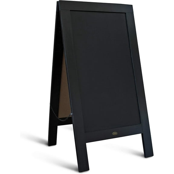 HBCY Creations Vintage Black Wooden A-Frame Two Sided Chalkboard