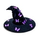 thumbnail image 1 of Sombrero de bruja de Halloween, decoración novedosa gótica, cómodo sombrero de disfraz de bruja para fiesta Mariposa púrpura, 1 of 8