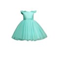 thumbnail image 2 of LYHaoo Toddler Girls Dress Performance Dress Party Dress Bow Mesh Skirt Princess Dress Flower Girl Dresses,Princess Dresses for Girls Sizes 12-18 Months Green, 2 of 5