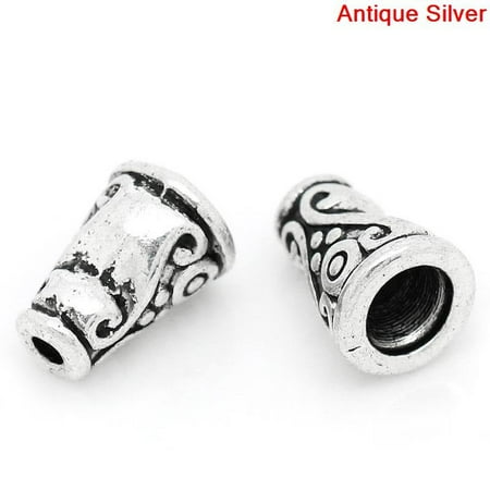 

BD479 - 50 pcs Antique Silver Megaphone Tube Spacer Spacers Beads - 10mm x 7mm