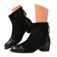 thumbnail image 2 of Ladies' And Winter European And Foreign Trade Plus Round Toe Back Zipper Thick Heel Fashion Short Boots, 2 of 8