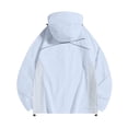 thumbnail image 3 of UPF 50+ Sun Protection Jacket for Men Hooded Long Sleeve Zipper Lightweight Quick Dry Windbreaker Athletic Tops with Pockets Purple M, 3 of 9