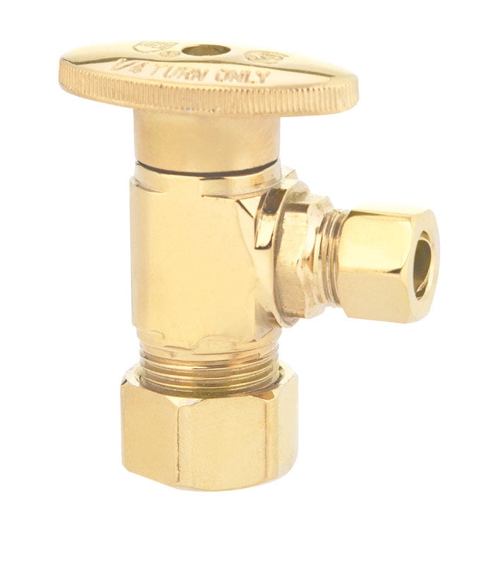 Keeney 1/2 in. FIP x 3/8 in. Compression Brass ShutOff Valve