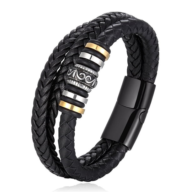 Pulsera trenzada de cuero MUJER MULTI-CAPA HOMBRES BANGLE MANERA DE HORADA JOYERA DE HERRAMIENTAS ARTESA ACCESORIOS ACCESORIOS REGALOS DE CUMPLEAÑOS Noticed AP009050-00
