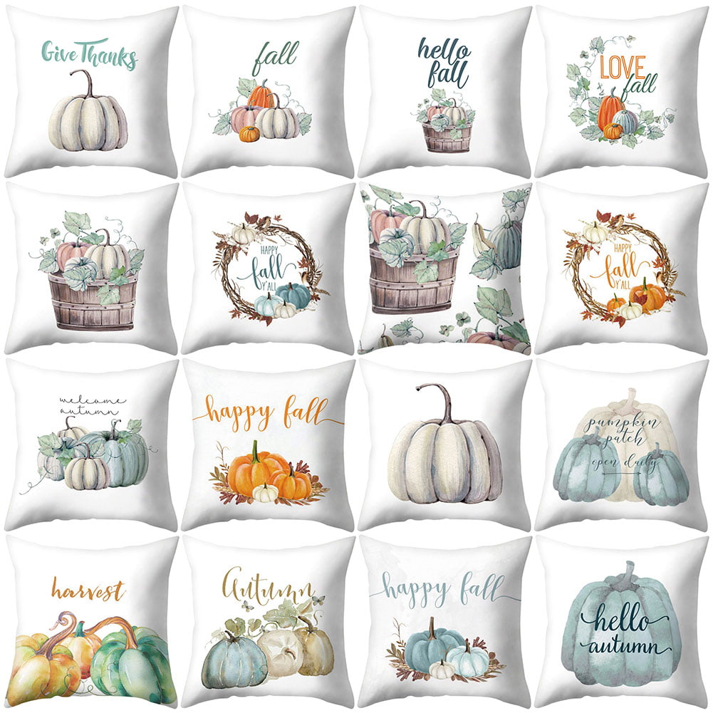 Soft Cushions Pillowcases Thanksgiving Sofas Cars Fur Cover Printed Pillowcase 