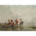 thumbnail image 3 of Henri Émilien Rousseau 14x11 Black Modern Framed Museum Art Print Titled - Hunting in the Marshlands, 3 of 5