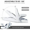 thumbnail image 5 of NORTHCAPTAIN Premium Pontoon Captain's Chair High Back Reclining Pontoon Bucket Boat Seat with Adjustable Armrests,White/Navy Blue, 5 of 5