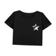 thumbnail image 3 of Camiseta corta para mujer Yinane ropa deportiva de verano cuello redondo M, 3 of 7