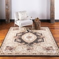 thumbnail image 2 of Unique Loom Tapis Motif Médaillon Versailles 6' x 6' Carré Marron/ivoire, 2 of 2