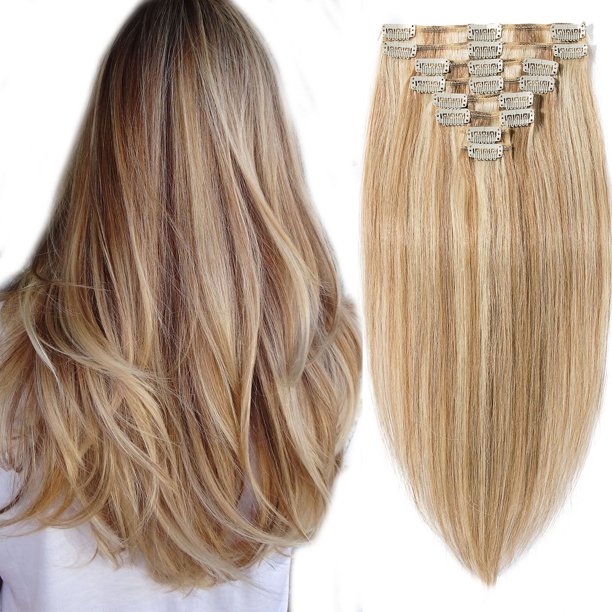 Snoilite Thick Human Hair Clip in Real Remy Human Hair Extensions 8