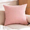 thumbnail image 3 of Solo funda de almohada de pana de color liso con forma de grano de maíz, para sofá, sala de estar, oficina, 3 of 5