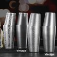 thumbnail image 2 of 2 Pieces Boston Cocktail Shaker With Etching Pattern Bar Cocktail Shaker Tin Set - 800ml & 500ml Leaf, 2 of 6
