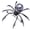 A black, variant on Spider Brooch Pins for Women Halloween Big Pearl Crystal Silver Black Spider Pin Goth Animal Insect Brooches for Halloween Party Decoration Accessories Gift
