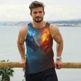thumbnail image 6 of Daiia Red And Blue Fire Dragon E Printed Men's Quick Dry Fit Muscle Tank Top Slim-Fit Tank Workout Tank Top Lightweight Sports Tank Top-Medium, 6 of 7
