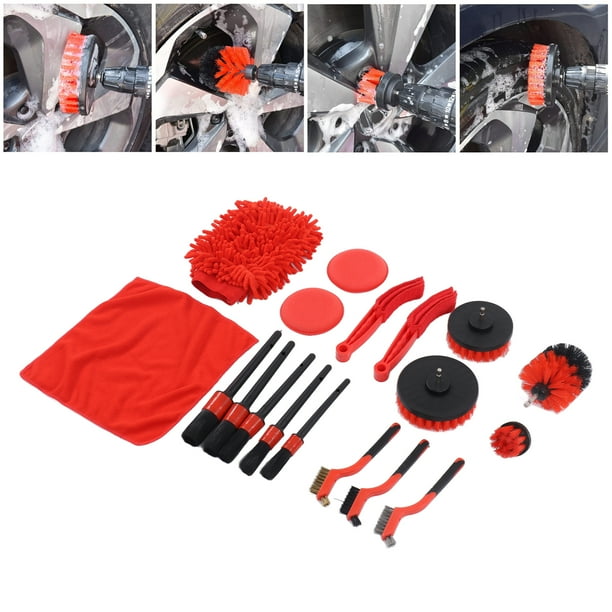 FAGINEY Car Cleaning Tools Kit,Auto Detailing Drill Brush Set,Car