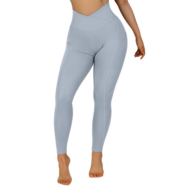 Leggings For Women Pockets Yoga Workout Pants M-XL