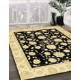 thumbnail image 3 of Ahgly Company Machine Washable Indoor Square Abstract Mustard Yellow Area Rugs, 7' Square, 3 of 7