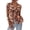 Floral Black Apricot, variant on Women Button Down Floral Shirts Fall Trendy Long Sleeve V Neck Ruched Fitted Mesh Blouse Tops Date Outfits