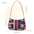 thumbnail image 3 of FORMRS Womens Shoulder Bag with Chain Strap Clutch Purse Cute Tote Handbag, Navy Blue Stripes, 3 of 7