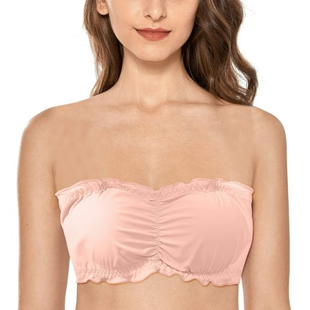 Pavied Minimizer Bras Bralettes for Women Seamless Bras Women s Breathable Strapless Chest Wrap With Ice Silk Non Slip Beautiful Back And Seamless Comfortable Bra Backless Bra Womens Bras Red L