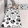 thumbnail image 2 of Kitchen Rugs Sets Of 2,Pet Paw Print and Bone Anti Fatigue Kitchen Mat Rugs Non Slip Washable,Decorative Kitchen Floor Mats for Kitchen,Sink,Laundry,17"X47", 2 of 5