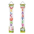 thumbnail image 2 of HongHeng Spring Porch Banners and Flower Porch Sign Spring Floral Door Sign Bunny Eggs Hanging Flag Spring Summer Flower Porch Banner Sign for Home Indoor Outdoor Decorations, 2 of 7