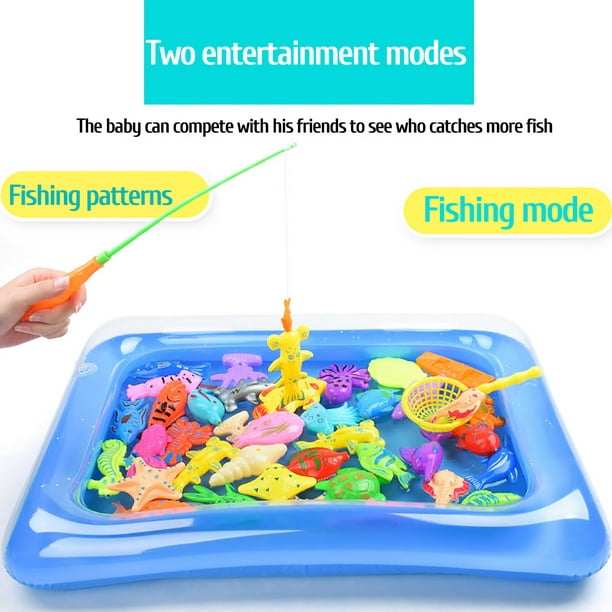Rxirucgd Kids Toys Gifts 28pcs Play Water & Magnetic Fishing Game Summer Toy 24 Inch Pool Set For Kids Discount Clearance Items Other