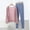 Pink, variant on Royisotas Womens Cotton Pajamas Soft Plus Size Nightwear Comfy 2 Piece Long Sleeve Pajama Sets for Women
