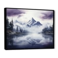 thumbnail image 2 of Designart "Snow-Covered Mountain Peak III" Landscape Mountains Floater Framed Canvas Art Print, 2 of 5