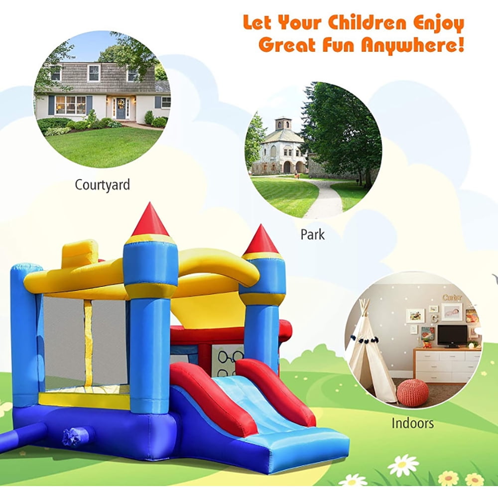 Aimee Lii Castle Slide Inflatable Bounce House with Ball Pit and Basketball Hoop, Kids Bounce House Aimee Lii Castle Slide Inflatable Bounce House with Ball Pit and Basketball Hoop, Kids Bounce House