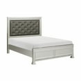 thumbnail image 7 of Contemporary Silver Finish Bedroom 5pc Set California King Bed Button-Tufted Headboard Nightstand Dresser Chest Mirror, 7 of 7