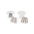 thumbnail image 3 of Aojekbee 4th of July Toddler Boys Outfits Letter Print Short Sleeve T-Shirts Tops and Cow Head Flag Stars Print Shorts 2Pcs Clothes Set, 3 of 10