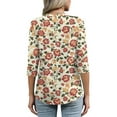 thumbnail image 4 of Dressy Christmas Tops for Women Xxl Khaki, 4 of 4