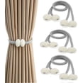 thumbnail image 1 of Gris - Abrazaderas para cortinas, juego de 4 abrazaderas magnéticas para cortinas, accesorios para cortinas y persianas, ideal para decoración del hogar, la oficina y el comedor., 1 of 5